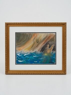 JTC Original Framed Seascape "The Tempest" 18x22
